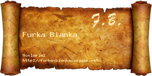 Furka Bianka névjegykártya