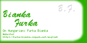 bianka furka business card